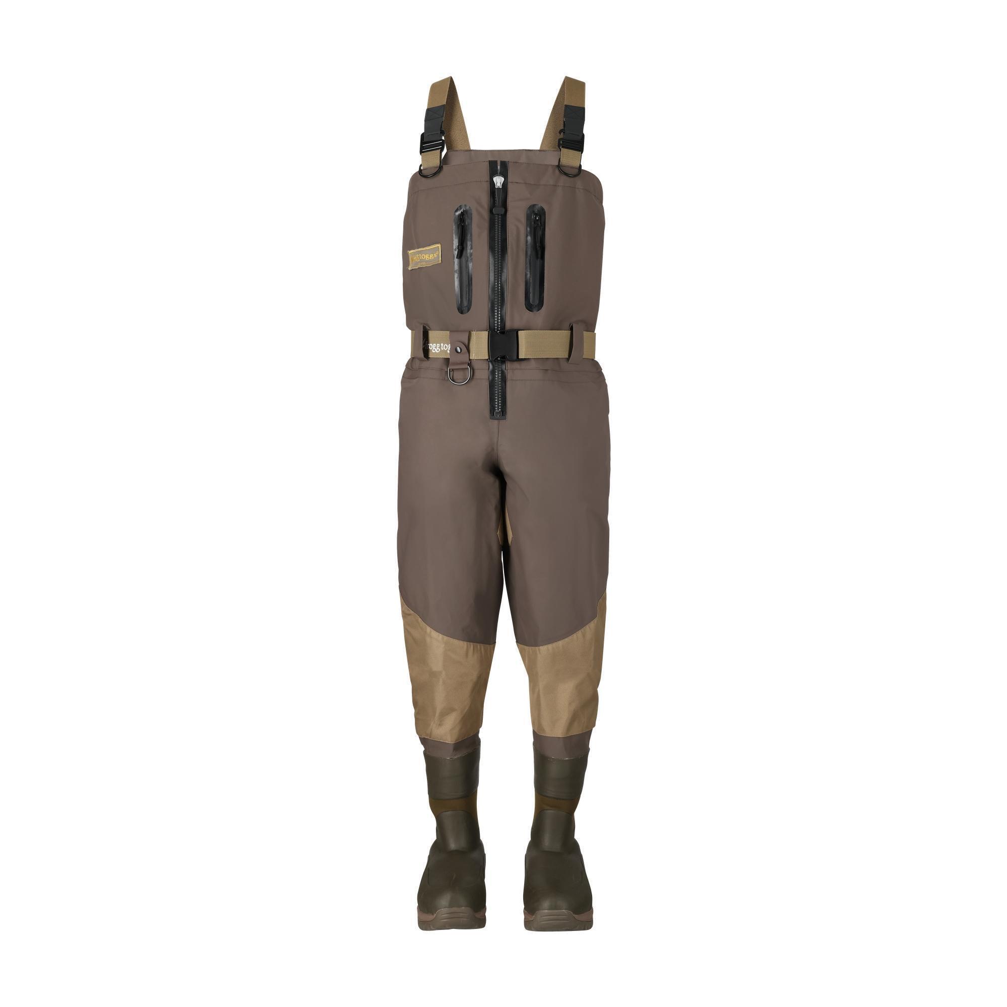 frogg toggs Grand Refuge Un-insulated Zip-Front Wader Brown 12